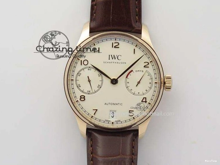MIROTIME 0705 Portuguese IW3714 Diam ZF V2 1:1 Best Edition White Dial Blue Makers On Blue Leather Strap A79350 (Slim Movement) Stylish 7248